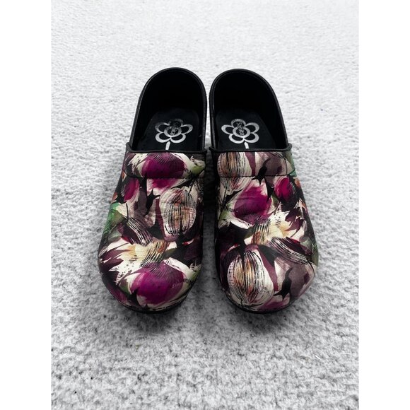 Sanita Shoes - Women's Sanita Smart Step Professional Sharon Clog Floral Multicolor Size 41